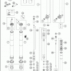 2020 85 SX 19_16 CHASSIS Передняя вилка в разборе