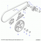 SPRINGFIELD DARK HORSE INTL (N21TJDBBE) Drive train, drive sprocket, belt and guard - n20lcarr  ...