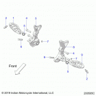 CHIEFTAIN STANDARD TITANIUM SMOKE (N20TCBBB) Chassis, driver footpegs - n20rta22  /  rua24 (200505c)