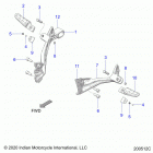 CHIEFTAIN STANDARD TITANIUM SMOKE (N20TCBBB) Chassis, passenger footpegs - n20rta22  /  rua24 (200512...