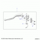 CHIEFTAIN STANDARD TITANIUM SMOKE (N20TCBBB) Controls, clutch lever asm. - n20rta22  /  rua24 (200601...