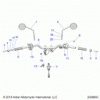 CHIEFTAIN STANDARD TITANIUM SMOKE (N20TCBBB) Steering, handlebar assembly - n20rta22  /  rua24 (20086...