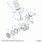 FTR 1200 (N20RTA22/RUA24) Engine, piston and crankshaft asm. - n20rta22  /  rua24 ...