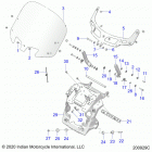 ROADMASTER DARK HORSE ALL OPTIONS (N20TKDBB) Body, fairing asm, windshield mount - n20tkdbb all optio...