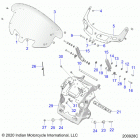 ROADMASTER ELITE ALL OPTIONS (N20TREBB) Body, fairing asm, windshield mount - n20trebb all optio...