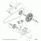 SCOUT 1200/ANNIVERSARY ALL OPTIONS (N20MSA00/MSB00/MSE00) Drive train, sprockets, guards and belt - n20msa00  /  m...