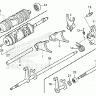 TRX420FE1 A Gearshift fork (2)