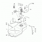 ALTERRA XC 450 LOF GREEN [A2019KCK4CLFX] Gas tank assembly [301312]