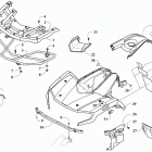 ATV ALTERRA 400 LOF GREEN [A2019KAG4BLFG] Front body, rack, and headlight assembly [303343]
