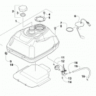 ATV ALTERRA 400 LOF GREEN [A2019KAG4BLFG] Gas tank assembly [303559]