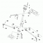 ATV ALTERRA 400 LOF GREEN [A2019KAG4BLFG] Steering assembly [303347]