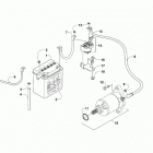 ATV ALTERRA 400 LOF RED [A2019KAG4BLFR] Battery and starter assembly [301369]