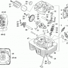ATV ALTERRA 400 LOF RED [A2019KAG4BLFR] Cylinder head and camshaft  /  valve assembly [303356]