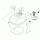 ATV ALTERRA 450 T3 RED [A2019KAK4C3TR] Gas tank assembly [302347]