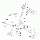 ATV ALTERRA 450 T3 RED [A2019KAK4C3TR] Steering assembly [300613]
