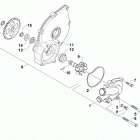 ATV ALTERRA 450 T3 RED [A2019KAK4C3TR] Water pump assembly [301459]