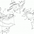 ATV ALTERRA 700 XT EPS T3 BLUE [A2019XCT1P3TE] Front rack and side panel assemblies [303280]