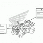 TRX250TM1 AC Лейбл предостережения