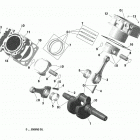 Outlander T 1000 EFI - DPS_XXC - T Regulation Коленчатый вал, поршень и цилиндр