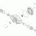 Outlander T 6X6 - 1000 EFI - XU+ - T Regulation 04- drive - rear section - middle drive unit