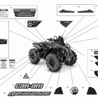 Renegade 1000R EFI - XMR - North America Наклейки кузова