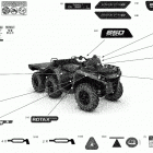 Outlander T 6X6 - 650 EFI - T Regulation 09- decals - pro+