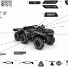 Outlander T 6X6 - 1000 EFI - T Regulation 09- decals - pro+
