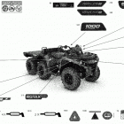 Outlander T MAX 6X6 - 1000 EFI - T Regulation 09- decals - pro+