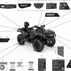 Outlander MAX 1000R EFI - North America 09- decals - xt