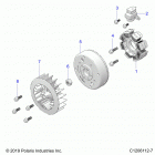 OUTLAW 70 MD Engine, stator and flywheel - a21hbb07n3  /  n7 (c120611...