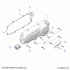 OUTLAW 70 MD (A21HBB07N3/N7) Drive train, clutch cover and ducting - a21hbb07n3  /  n...