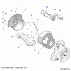 SCRAMBLER XP 1000 55 Body, clutch cover - a21sge95fk  /  s95ck  /  s95fk (c10...