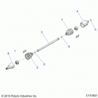 SCRAMBLER XP 1000 55 Drive train, rear half shaft - a21sge95fk  /  s95ck  /  ...