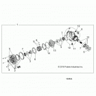 SCRAMBLER XP 1000 S 55 Drive train, front gearcase internals - a21sge95ak (1008...