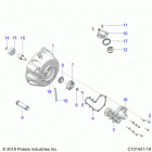 SCRAMBLER XP 1000 S 55 Engine, cooling system and water pump - a21sge95ak (c101...