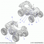SPORTSMAN Body, decals - a21sle95fg  /  s95cg  /  s95fg (21atv1000...