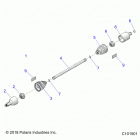 SPORTSMAN Drive train, drive shaft, front - a21sle95fg  /  s95cg  ...