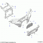 SPORTSMAN 1000 XP 55 Body, front bumper and mounting - a21sle95fg  /  s95cg  ...