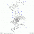 SPORTSMAN 1000 XP 55 Body, rear rack - a21sls95fg  /  cg (c102182-2)
