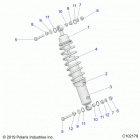 SPORTSMAN 1000 XP 55 Suspension, front shock mounting - a21sle95fg  /  s95cg ...