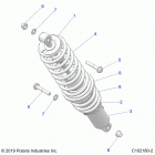 SPORTSMAN 1000 XP 55 Suspension, rear shock mounting - a21sle95fg  /  s95cg  ...