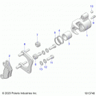SPORTSMAN 450 HO (A21SEA50A1/A5/CA1/CA5) Brakes, rear caliper - a21sea50a1  /  a5  /  ca1  /  ca5...