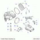 SPORTSMAN 450 HO (A21SEA50A1/A5/CA1/CA5) Engine, throttle body and fuel rail - a21sea50a1  /  a5 ...
