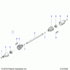 SPORTSMAN 450 HO EPS (A21SEE50A1/A5/CA1/CA5) Drive train, front drive shaft - a21see50a1  /  a5  /  c...