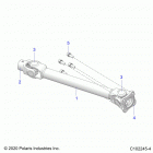 SPORTSMAN 570 6X6 (A21S6E57A1/3A1) Drive train, rear prop shaft - a21s6e57a1  /  3a1 (c1022...