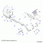 SPORTSMAN 570 6X6 (A21S6E57A1/3A1) Engine, exhaust - a21s6e57a1  /  3a1 (c102356-1)