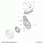 SPORTSMAN 570 6X6 (A21S6E57A1/3A1) Engine, starter drive - a21s6e57a1  /  3a1 (c101422-10)