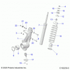 SPORTSMAN 570 6X6 (A21S6E57A1/3A1) Suspension, front strut - a21s6e57a1  /  3a1 (c102239-3)