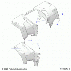 SPORTSMAN 570 6X6 EURO (A21S6E57F1/FL) Body, rear cab - a21s6e57f1  /  fl (c102240-2)