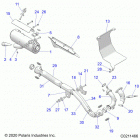 SPORTSMAN 570 6X6 EURO (A21S6E57F1/FL) Engine, exhaust - a21s6e57f1  /  fl (c102184)